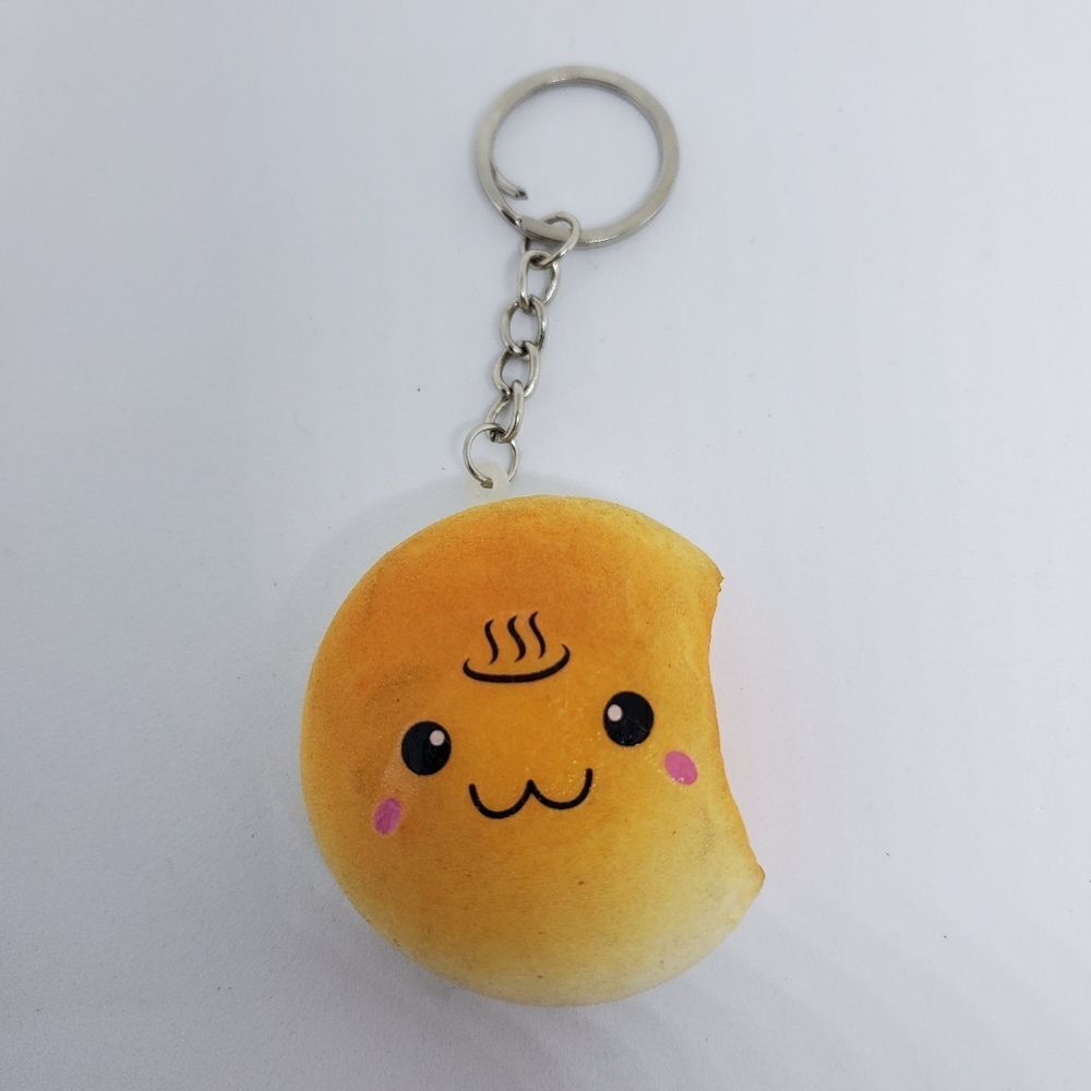 Kawaii Face Squishy Biscuit Keychain